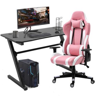 China Other latest modern esport z form professional premium big black gaming stand desk for sale