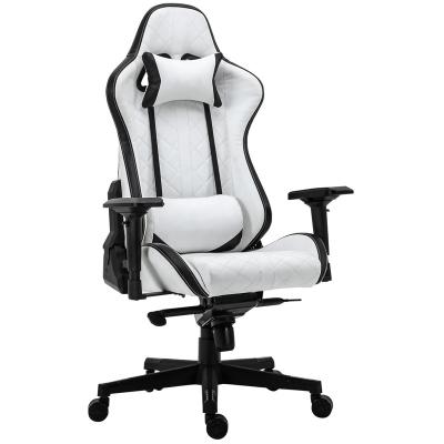 China Big And Tall High Adjustable Back Gaming Computer Best White Color Gaming Chair Cooling Convertible for sale