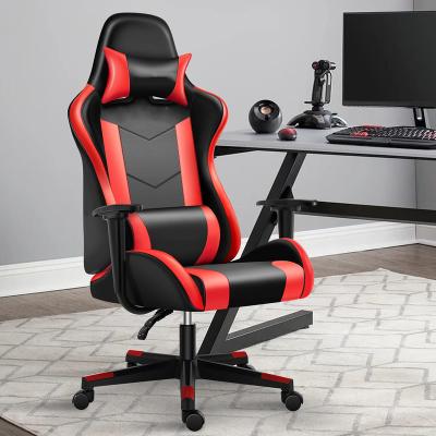 China Cheap Cooling Comfortable Adjustable PC Gaming Chair Kursi Gaming Chair Leather Office Racing Gaming Chair for sale