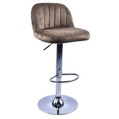 China 360 degree swivel mid century simple modern 360 degree swivel velvet bar stool for restaurant for sale