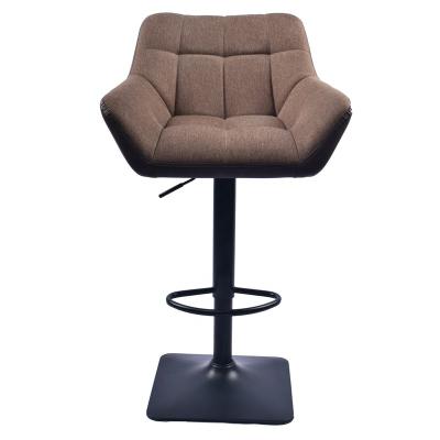 China 360 Degree Swivel Cheapest Modern Luxury Adjustable Swivel Brown Mid Century Kitchen High End Bar Stools for sale