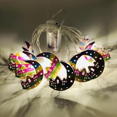 China Ornament Eid Mubarak Festival Decoration For Home Kareem Islam Muslim Party Decor Ramadan Star Lamp Led Light String Moon festival decoration for sale