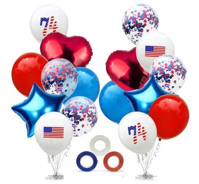 China Promotional Toy American USA Independence Day Balloons 4th of July Birthday Sequin Balloon American Flag Balloons Patriotic Decoration Decor for sale