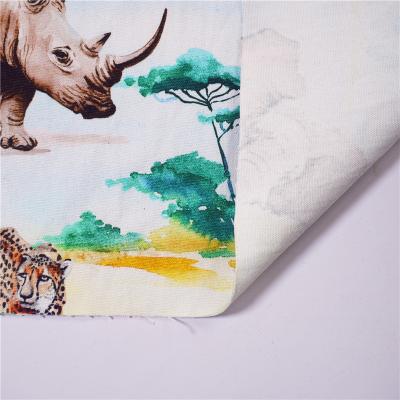 China Sustainable 100%Cotton Digital Printing Custom Printed Cotton Canvas Fabric Canvas Fabric 250GSM Without MOQ for sale