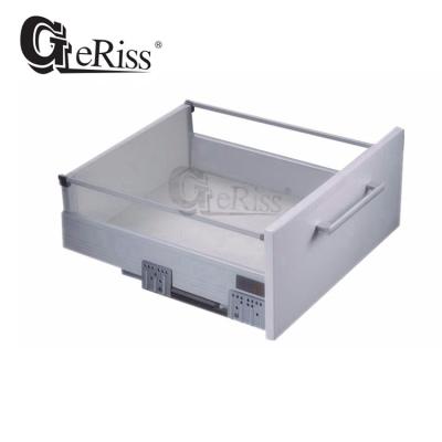 China Silent Soft Narrow Galvanized Soft Closing Leaf Mechanism Cabinet Drawer Slide, Furniture Hardware, Kitchen Metal Cabinet Drawers for sale