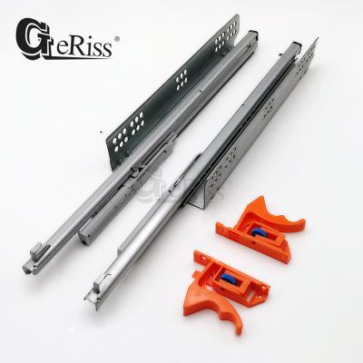 China GERISS EURV6 Modern Euro Type Full Extension Soft Closing Undermount Slide With Front Connectors for sale