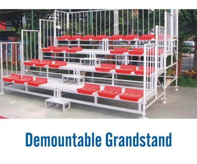 China Gymnasium Portable Outdoor Bleachers , Movable Football Bleacher Seats Mobile Grandstands for sale