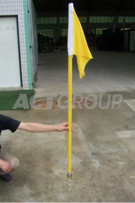 China Nähende Fußball-Eckflaggen-Hand, kundenspezifische Fußballplatz-Fußball-Ecken-Flaggen zu verkaufen