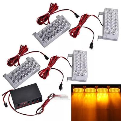 China 88 LED Strobe Yellow Emergency Flasher Warning Light For Car Truck Lights 22*4 LED Warning Flash Strobe Flashing Lights SL12 for sale