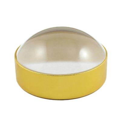 China Other 60mm Mirror Paperweight Desktop Stone 5 Times Magnifier Spherical Optical Glass Crafts for sale