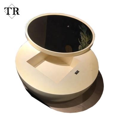 China Modern Mirror Style Gold Mirror Top Coffee Table With Storage Tea Table for sale