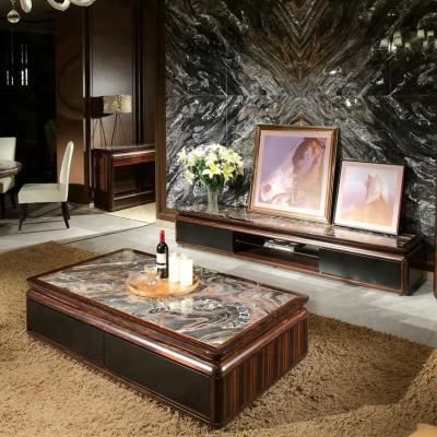 China Wholesale Unique Design Marble Top Natural Marble TV Cabinet for sale