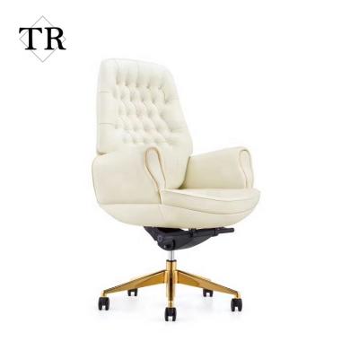 China Italian modern luxury design office real leather genuine leather chair study chair for home office for sale