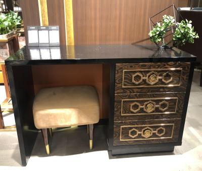 China Office Convertible Stylish Wood With Glossy Black Writing Table For Home Office Office for sale