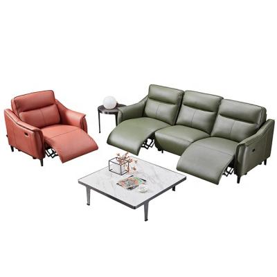 China (Other) Living Room 3&1 Seater Modern Sectional Fabric Sofa Synthetic Leather Adjustable Recliner Electric Recliner Sofa Set for sale