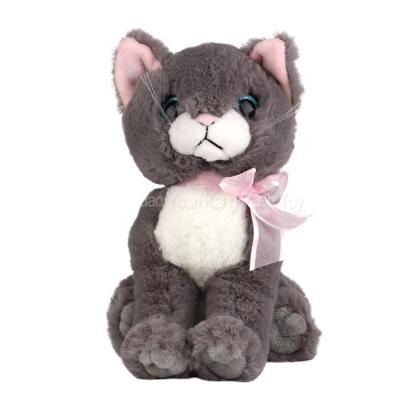 China Gray Kitten Realistic Stuffed Cats Plush Cute Animals Stuffed Toys For Sale for sale