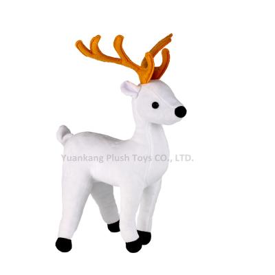 China Plush Toy Animals Funny White Deer Gift Stuffed Plush Wild Animals With Long Antler for sale