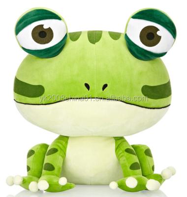 China Embroidery/machine sewing/embroidery stitching/machine machine cutting/new frog toy plush toys green frog machine cutting cute soft factory direct design with big eyes for sale