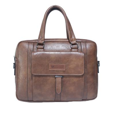 China Muserise NATIONAL office and business travel PU leather laptop handbag for men for sale