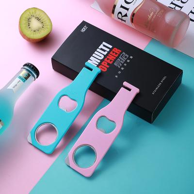 China Viable Promotional Gift Colorful Bottle Opener Stainless Steel Beer Bottle Opener for sale