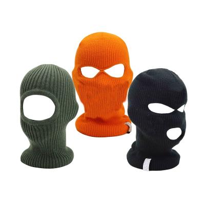 China COMMON Custom High Quality Comfortable Warm Holes Ski Mask Winter Black Empty Skull Cap for sale