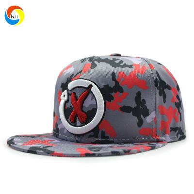 China Camouflage Flat Hat JOINT Screen Printed Custom Hip Hop Snapback Hat for sale