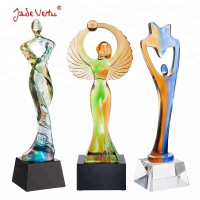 China China dance trophy wholesale custom trophies beautiful rendered in china tophy crystal trofeo piala for sale