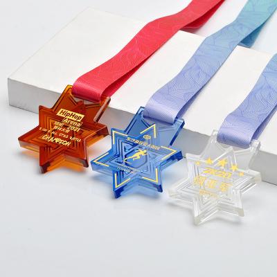 China Creative Crystal Optional Running Championship Medal Three-color Sports Medal Original Patented Institutes Medal Customization for sale