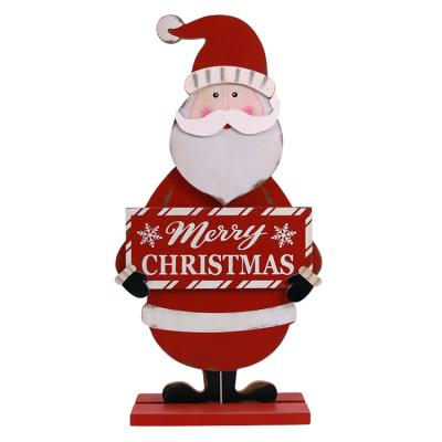 China Environmental Friendly Wooden Santa Claus Ornaments Snowman Ornaments Christmas Table Decoration for sale