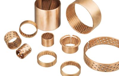 China Diamond Bronze Bearings Made Of Cusn8 With Lubrication Indents Stock Standard Dimensions Tolerance for sale