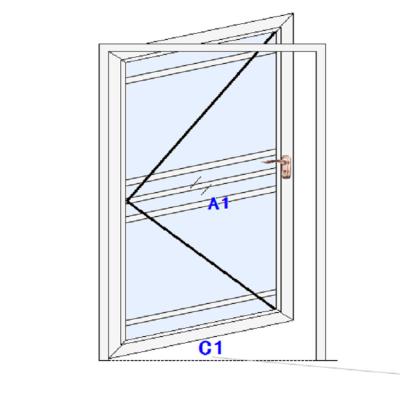 China Factory direct sales design aluminum screen glassinterior folding section hot sale customized colors swing door for sale