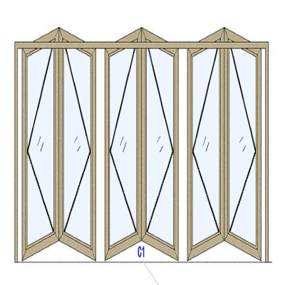 China High Quality Bi-Folding Aluminum Window Interior Room Best Screen and Door Break Thermal System for sale