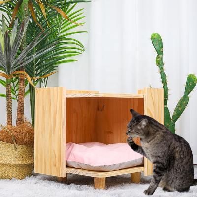 China 21 Piece Luxury Pine Wood Pet Furniture Cooling Stylish Space Saving for sale