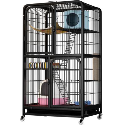 China Wholesale Breathable 3 Layer Tube Pet Cat Fences/Folding Cat Cage Breeding Veterinary Cat Cages For Sale Cheap for sale