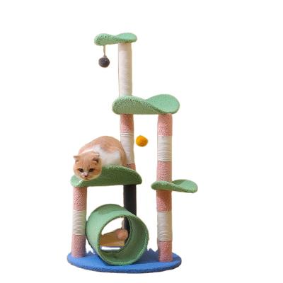 China Original Design Faux Fur Cat Tree Scratch Post Wholesale Viable Cat Tree Hemp Rope for sale