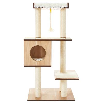 China Cat Play Tower Cat Tree Medium Viable with Modern Cat Tree Hammock and Housing for sale