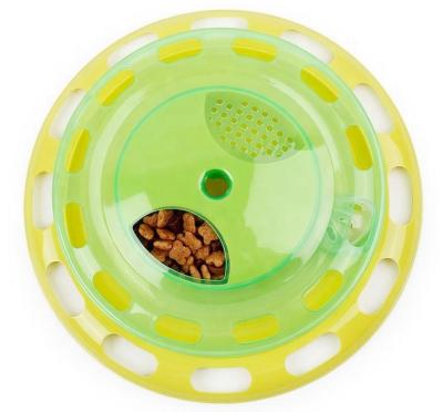 China 2021 Sustainable Track Interactive Cat Puzzle Bowl - Plastic Feeding Puzzle Ball Toy For Cats for sale