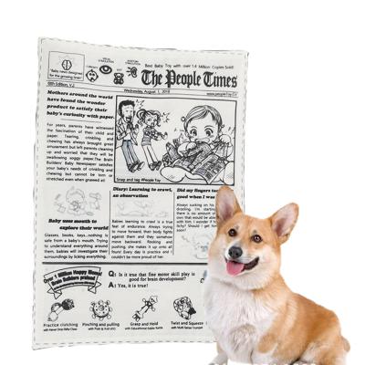 China Viable pets sniff, bite and tear, black and white newspaper cat and dog toys for sale