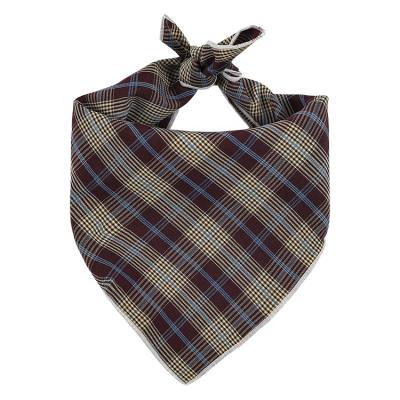 China Viable Personalized Logo Plaid Dog Scarf Bow Tiess Triangle Bandanas Dress Up Pet Accessories for sale