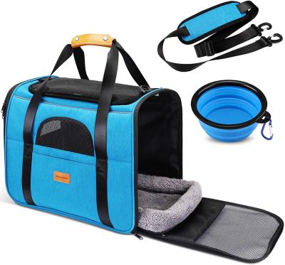 China Breathable Pet Travel Carrier Bag For Small Dog Folding Cloth Pet Carrier Portable Pet Bag for sale