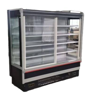 China Custom Cheap Single-temperature Factory Length Sliding Door Cooler Display Cooler JINBAODIAN Brand and Color Fruit and Vegetable Compressor for sale