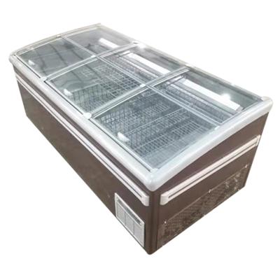 China Custom Island Supermarket Single-Temperature Freezer Food Combo Ice Cheese Cooler Fridge Energy Efficient for sale