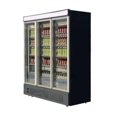 중국 Single-temperature Commercial Custom 3 Door Glass Front Fruit and Vegetable Fridge 판매용