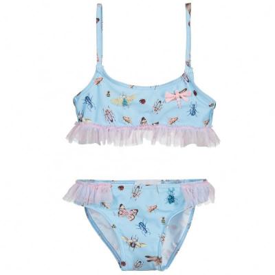 China Wholesale Little Girls Breathable Bikini Design Bottom Lace Print Toddler Swimwear Custom Baby for sale