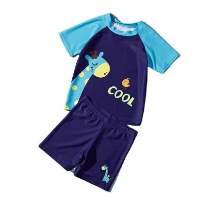 China Excellent UPF 50+ Protectors Antibacterial UV Hooded Child Care Print Rash Shirt Customized Boys Beach Swimwear for sale