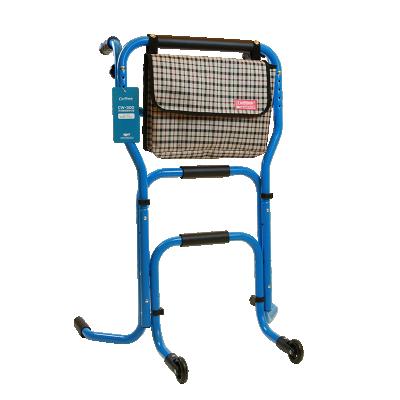 China Collapsible aluminum top folding walker with wheels for the elderly for sale