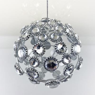 China Hot Selling Silver Wire Jewelry Decorative Ball Christmas Hanging Ornaments for sale