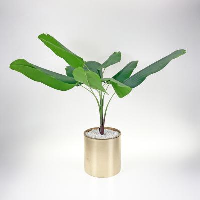 China Outdoor Plastic Tree Plants Indoor Artificial Leaf Artificial Plants Banana Tree For Wedding Decoration for sale