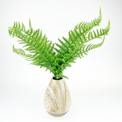 China Outdoor Plant Wall Fern Grass Simulation Flowers Artificial Flowers Plastic Home Decoration Flower Green Plants for sale