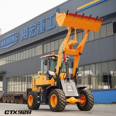 China small wheel loader CTX928 1.8-2.0 ton capacity 0.9m3 for sale